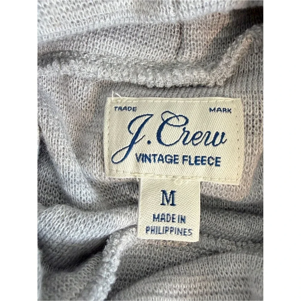 J. Crew Vintage Fleece Funnel Neck Tunic Grey M